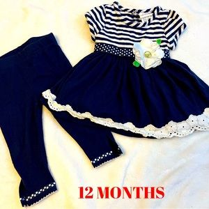 12 month girls 2 pc outfit